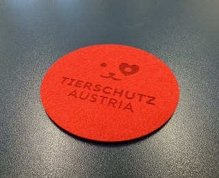 Filz Untersetzer Tierschutz Austria 2