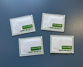 Saschets mit Alkoholtuch Lebenshilfe Wien 1